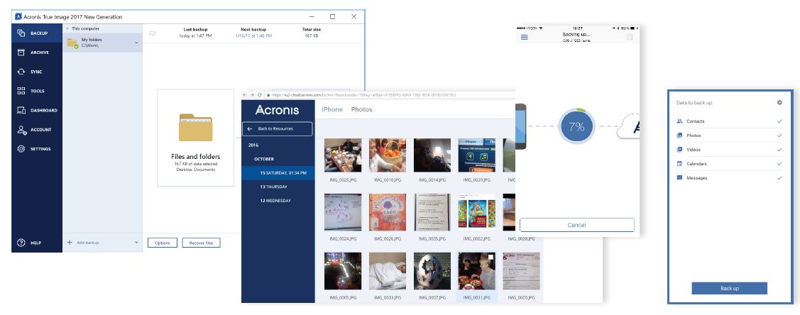 »Acronis True Image 2017 New Generation« mit etwas neuem Aussehen, aber etlichen brandneuen Features (Bild: Acronis)