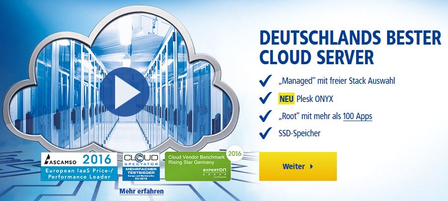 Erneute Auszeichnung für den »1&1 Cloud Server« (Bild: 1&1)