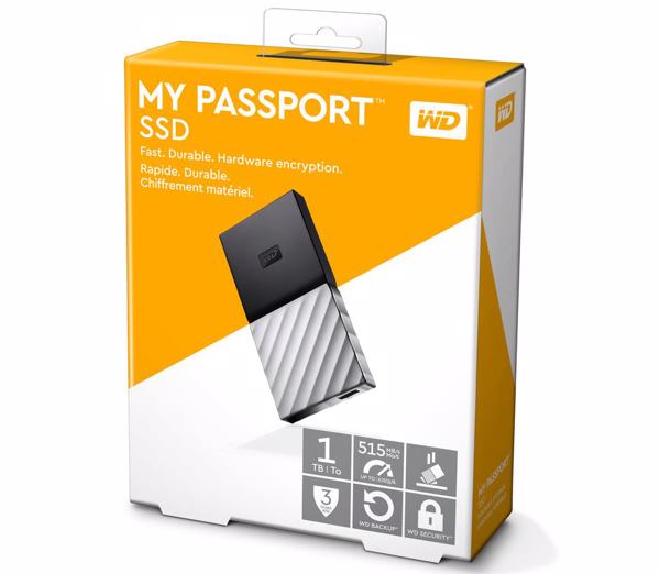 Die »My Passport SSD« ist mit Speicherkapazitäten von 256 GByte bis 1 TByte verfügbar (Bild: WD)