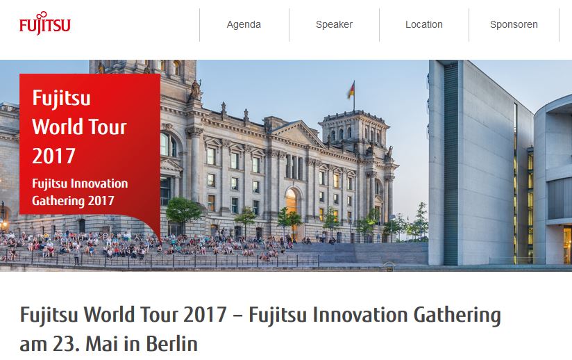 Auf den Terminkalender damit: 23. Mai 2017 gastiert »Fujitsu World Tour« in Berlin (Bild: Fujitsu)