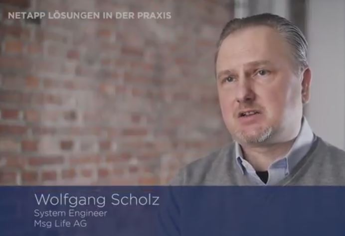 Wolfgang Scholz, System Engineer beim Netapp-Anwender msg life AG (Bild: Netapp)