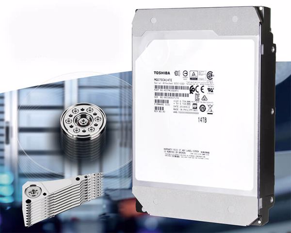 Toshiba Helium-HDDs der MG07SCA-Serie mit 12 und 14 TByte (Bild: Toshiba).