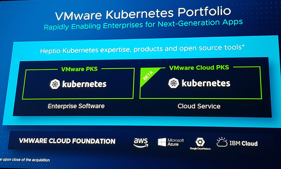 Die neuen Kubernetes-Lösungen basieren auf VMware PKS (Bild: Stefan Girschner).