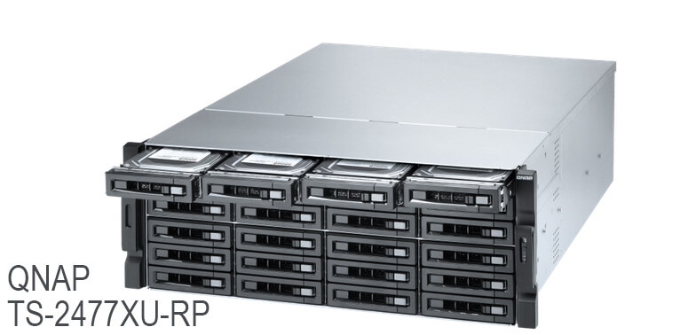 Qnap TS-2477XU-RP: 24-Bay-NAS mit AMD-CPU für KMUs (Bild: Qnap).