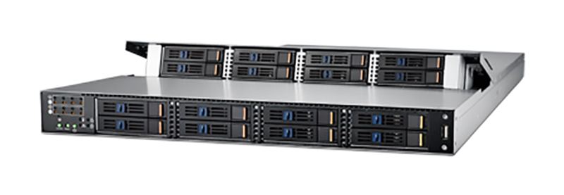 Advantech ASR-3100: Storage-Server mit 16 NVMe-SSDs in einem 1U-Rack.