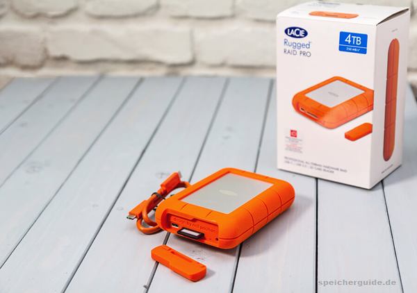 Lacie Rugged RAID Pro 4TB bietet Sicherheit (RAID 1) oder Geschwindigkeit (RAID 0).