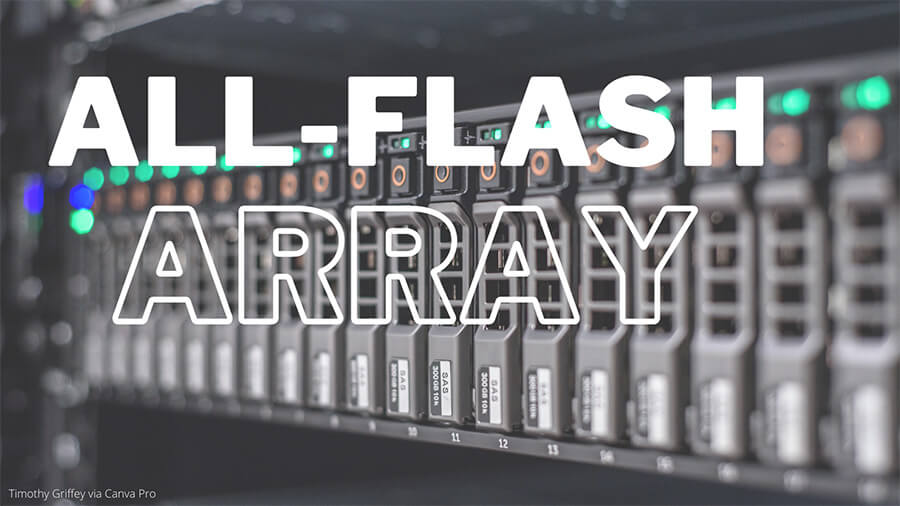 Selbst Storage-Hersteller, die HDD noch lange nicht auf dem Abstellgleich sehen, kommen an Flash nicht mehr vorbei (Bild: Timothy Griffey via Canva Pro).