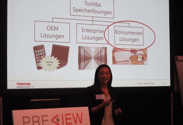 Neue Storage-Aufrüstkits sollen laut Eun-Kyung Hong von Toshiba einige der Highlights auf der »IFA 2015« sein (Bild: speicherguide.de)