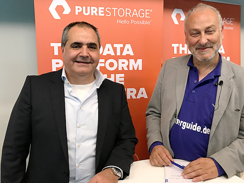 Güner Aksoy, Pure Storage mit Engelbert Hörmannsdorfer, speicherguide.de