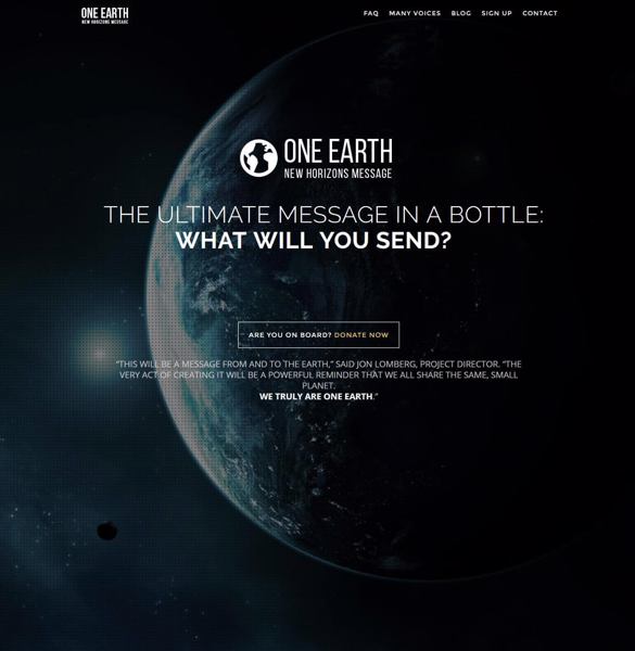 One Earth New Horizons Message